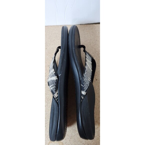 Vionic Tide II Womens‎ Black-White Toe Post Stylish Flip Flop Flats Zebra - Picture 7 of 14